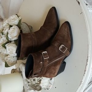 All Saints suede bootie